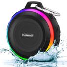 Alto-falante de chuveiro Bluetooth Kunodi IPX7 à prova d'água com luzes
