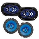 Alto Falante Kit Fácil 6x9 Pol + 6 Pol 280w RMS Linha Class Hurricane
