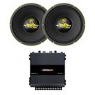 Alto Falante Mid Bass 12" 900W RMS 6 Ohms + Módulo Amplificador Soundigital 800.4 Evo6