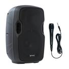 Alto-falante PA Gemini 8” 500W, bateria sem fio Bluetooth com microfone Alto-falante PA Gemini 8” 500W, bateria sem fio Bluetooth com microfone