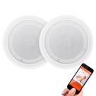 Alto-falante Pyle PDICBT852RD Bluetooth 8 polegadas 250 W, suporte embutido