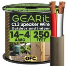 Alto-falante Wire GearIt 14AWG 250 pés 4 condutores marrom CL3 CL2