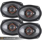 Alto-falantes Alphasonik AS268P 2 pares 6x8 350W 4 Ohms
