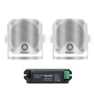 Alto-falantes Bluetooth Herdio Marine Box 4 polegadas 100W brancos
