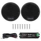 Alto-falantes Bluetooth marinhos Herdio de 3 polegadas 140W para barco preto