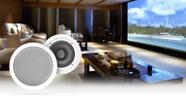 Alto-falantes de home theater Rockville HC85 8 polegadas 700W 8 Ohm brancos