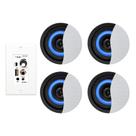 Alto-falantes de teto Herdio 4 polegadas Bluetooth 5.0 de 2 vias 320W