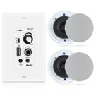 Alto-Falantes de Teto Herdio 6.5" Bluetooth 320W - Suporte Embutido Bidirecional