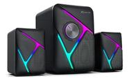 Altofalante de música para jogos para PC Xtrike Me 2.1 Sk610 Rgb Css Preto