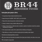 AM0046T 02 Ideograma Coragem Patch Bordado Termo Adesivo AM0046T 02 Ideograma Coragem Patch Bordado Termo Adesivo