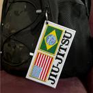 AM0242-001 EUA Brasil Jiu-Jitsu Patch Bordado 13x6,8cm