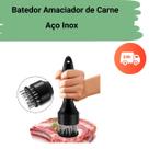 Amaciador Batedor Furador De Carne Bife Martelo Manual Aço Inox Profissional