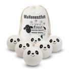 Amaciador de tecidos natural MahonestFelt com bolas de secagem de lã (pacote com 6)