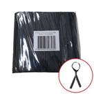 Amarrilho Preto 12cm C/ 3000 Un Fecho Plástico p/ Embalagem, Hortifruti, Sacos e Organização
