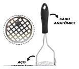 Amassador Batatas Espremedor Manual Legumes Aço Inox