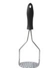 Amassador Manual De Batata Cabo Preto - Espremedor P/ Purê Inox