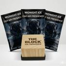 Ambientador de madeira para carro The Block Midnight Ice, 3 unidades