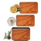 Ambientador para carro CRATIK de madeira com presilha para para-sol, kit com 3 fragrâncias