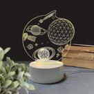 Ambiente de cabeceira colorido Night Light Space 3D Touch