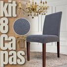 Americana - Kit 8 Capas de Cadeira Linha Gold - Cinza Americana - Kit 8 Capas de Cadeira Linha Gold - Cinza