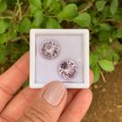 Ametista Lavanda Brilhante ø14mm Par 17,75ct