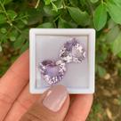 Ametista Lilás Coração Par 26,70ct Ametista Lilás Coração Par 26,70ct