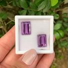 Ametista Roxa Retangular Par 14,56ct