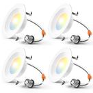 Amico Kit com 4 Luminárias LED Embutidas 4" 5CCT Reguláveis 8,5W