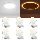 Amico Kit com 6 Luminárias Embutidas de Teto LED 15cm 12W Dimerizáveis