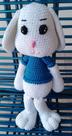 Amigurumi - Coelho branco e azul Amigurumi - Coelho branco e azul