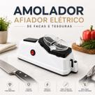 Amolador Afiador Elétrico de Facas e Tesouras Profissional Bivolt com 2 Rebolos de Refil Afiação Rápida, Segura e Prática Amolador Afiador Elétrico de Facas e Tesouras Profissional Bivolt com 2 Rebolos de Refil Afiação Rápida, Segura e Prática