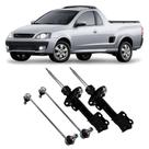 Amortecedor + Bieleta Chevrolet Montana Dianteira 2002 Até 2012 O Par