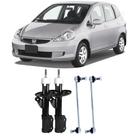 Amortecedor + Bieleta Honda Fit Dianteira 2003 Até 2008 O Par