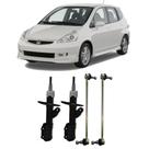 Amortecedor + Bieleta Honda Fit Dianteira 2003 Até 2008 O Par
