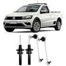 Amortecedor + Bieleta Volkswagen Saveiro Dianteira 2009 Até 2021 O Par