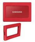 Amortecedor de silicone para Samsung T7, SSD portátil T7 Touch - vermelho