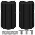 Amortecedor inflável Marine Corner Dock HLTIT, 2 peças, preto