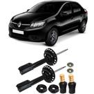Amortecedor + Kit Batente Renault Logan Dianteiro 2014 Até 2020 O Par