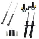 Amortecedores dianteiros e traseiros VW Fox com kits batente original HG 2004-2009