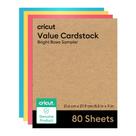 Amostra de arcos brilhantes de cartolina Cricut Value 80 folhas A4