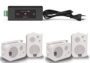 Amplificador AAT BTA-1 BT 60W RMS + 4 caixas SP400 branca