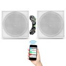 Amplificador Bluetooth 2 Caixas de teto Embutir Arandela 70W