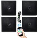 Amplificador Bluetooth Som Ambiente 4 Caixa Teto Preta Quadr