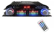 Amplificador de áudio Hi-Fi de 4 canais Bluetooth USB SD Aux 200W