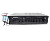 Amplificador De Potência 2 Canais Para Som Ambiente 120W Bivolt Com Bluetooth USB Display MP3 Amplificador De Potência 2 Canais Para Som Ambiente 120W Bivolt Com Bluetooth USB Display MP3