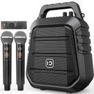 Amplificador de voz SHIDU 80W com 2 microfones sem fio BT Amplificador de voz SHIDU 80W com 2 microfones sem fio BT