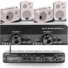 Amplificador Frahm Slim 2700 Óptico com 2 zonas de áudio + 4 Caixas SP400