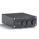 Amplificador Integrado HiFi Classe D 165W x2 Controle de Graves e Agudos 100W RMS Preto