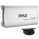 Amplificador Pyle de 2 canais compacto classe D 1000W IPX4 à prova d'água