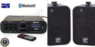 Amplificador SA100BT NCA BT+ 1 Par Caixa SP400 Preta Amplificador SA100BT NCA BT+ 1 Par Caixa SP400 Preta